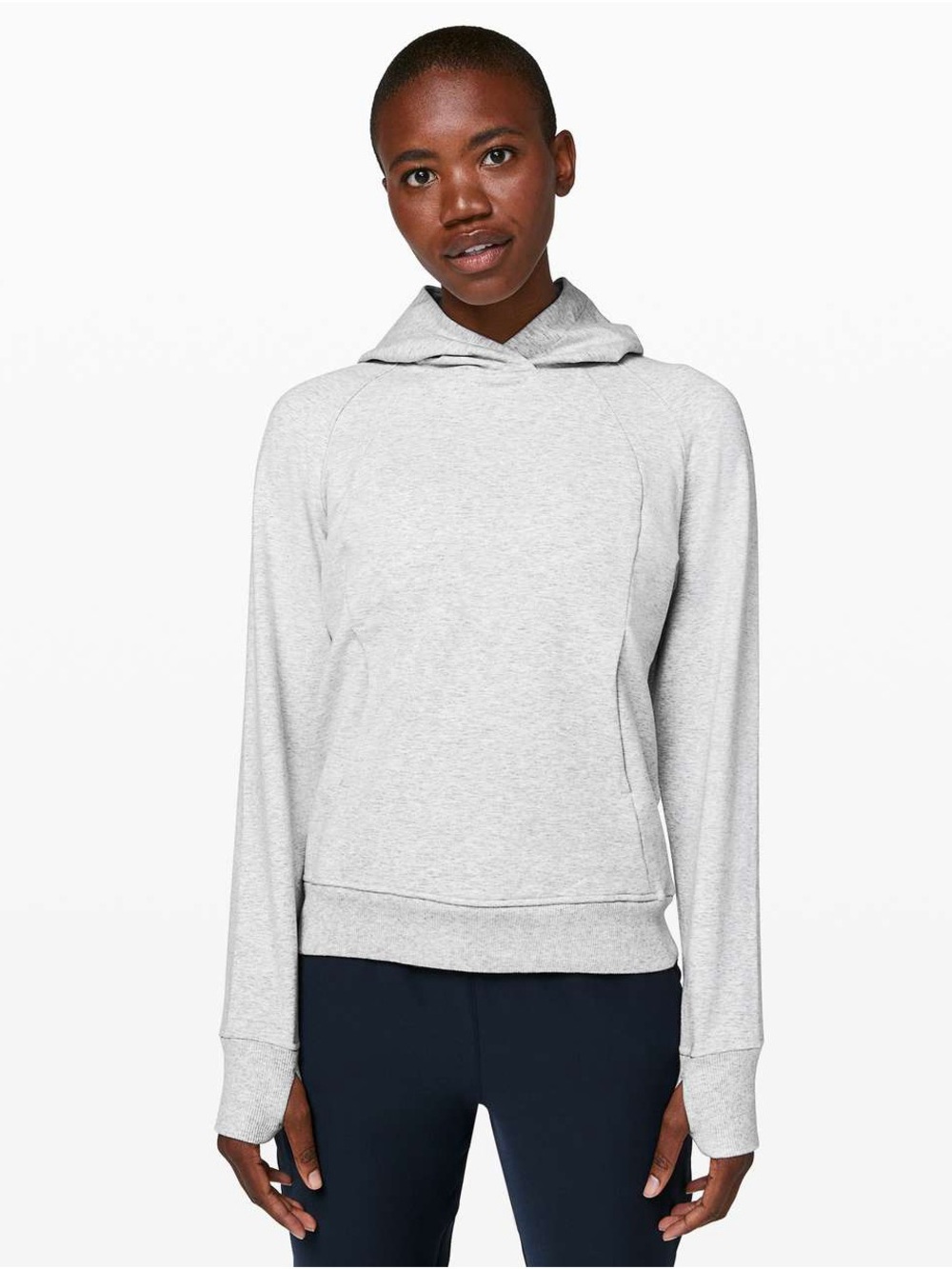 Lululemon Scuba Pullover Hoodie Size 14 in Heathered Core Ultra Light Grey